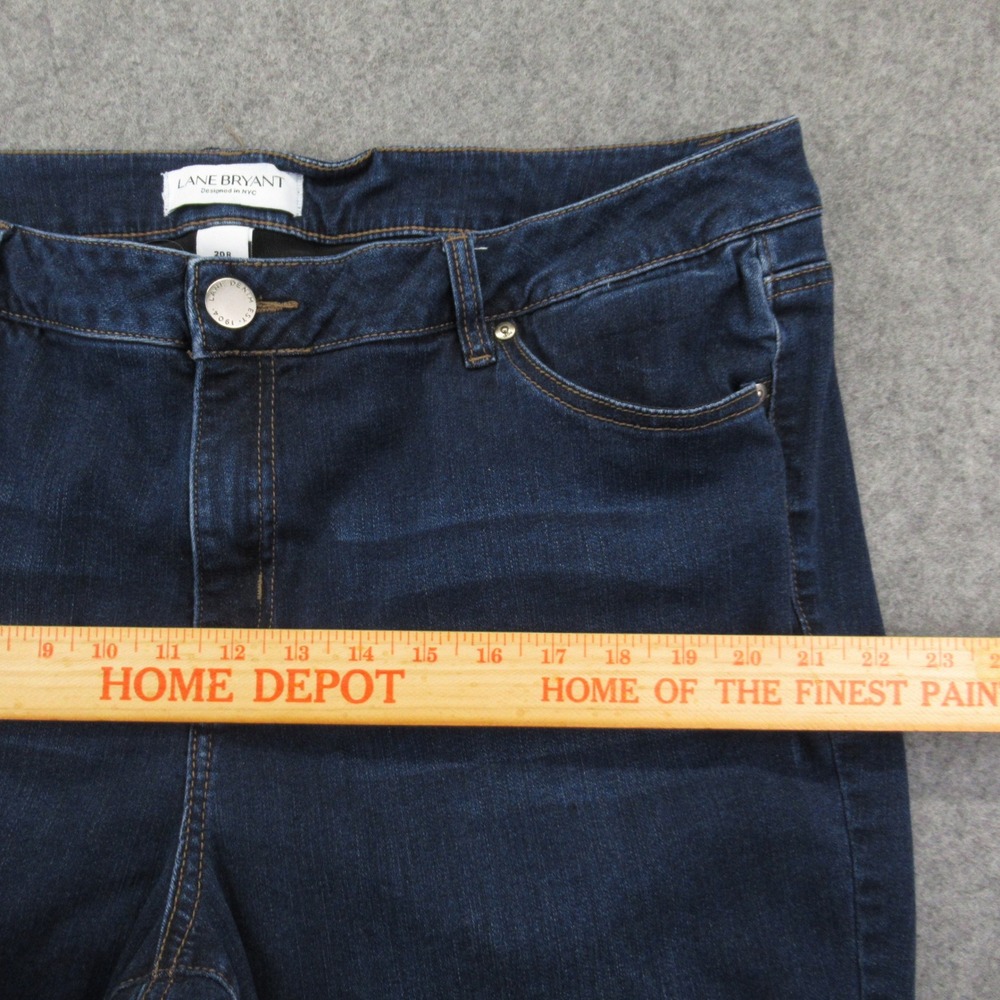 Lane Bryant 20R Dark Wash Stretch Denim‎ Mid Rise Skinny Jean Women's Plus Size - Picture 5 of 13